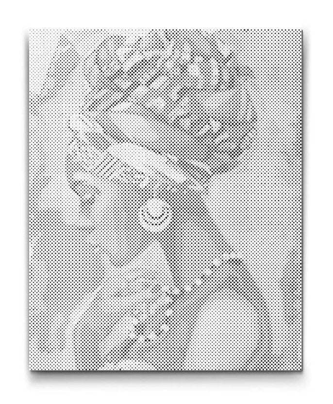 afrikansk kvinna prickmålning prickkonst dot painting kvinna med smycken