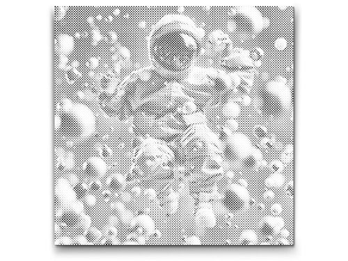 dot painting rymdfarare prickkonst