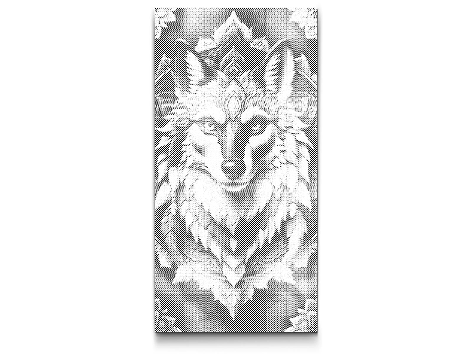 Prickmålning varg mandala motiv på duk