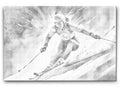 Prickmålning Ski Alpin | Vintermotiv med skidåkare – Prickmålning.se