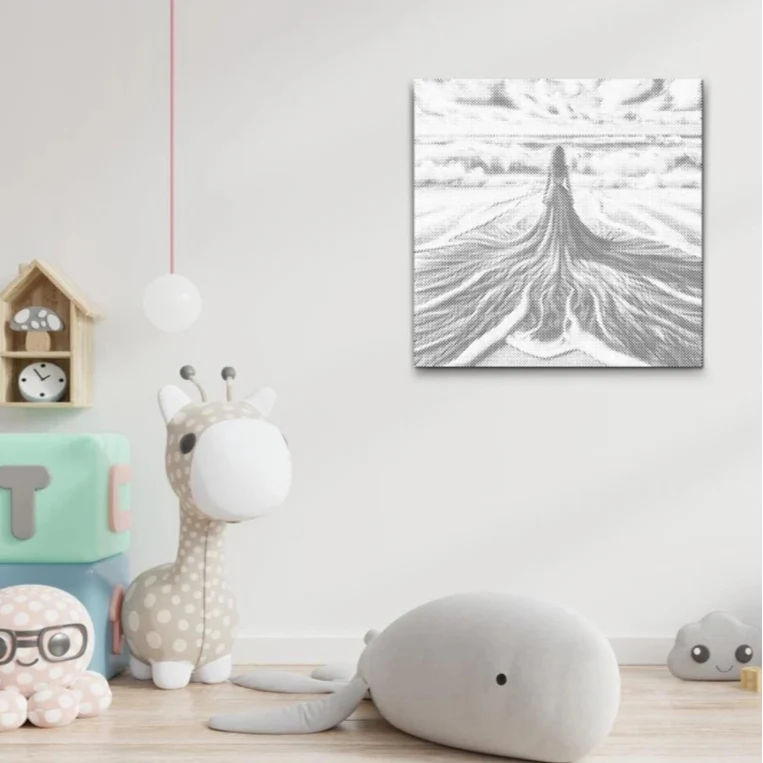 Ocean Waves Prickmålning | Dot Painting & Prickkonst