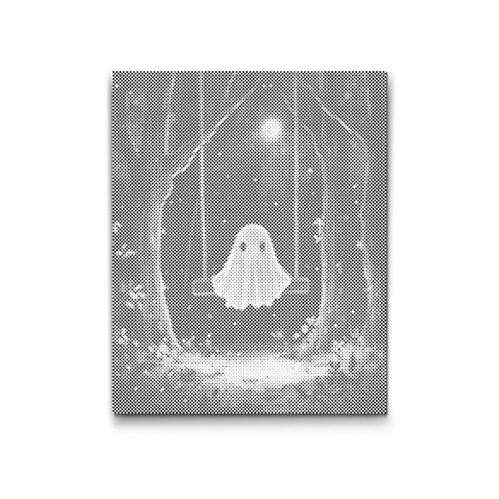 PRICKMÅLNING SPÖKE PÅ GUNGA – HALLOWEEN DOT PAINTING-KIT MED MARKÖR