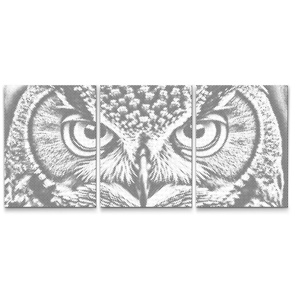 Prickmålning tredelad ugglans visdom