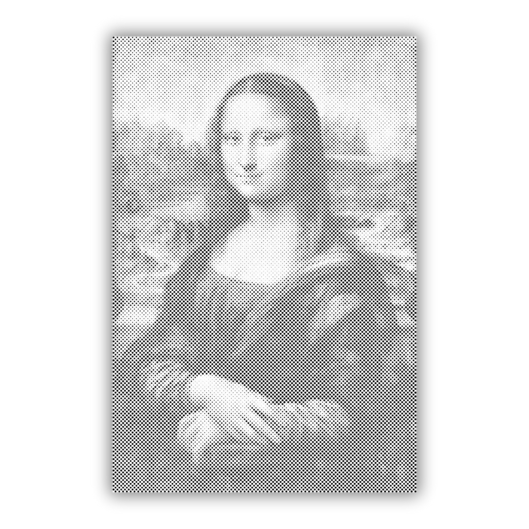 Prickmålning Mona Lisa – Dot Painting & Prickkonst Mästerverk