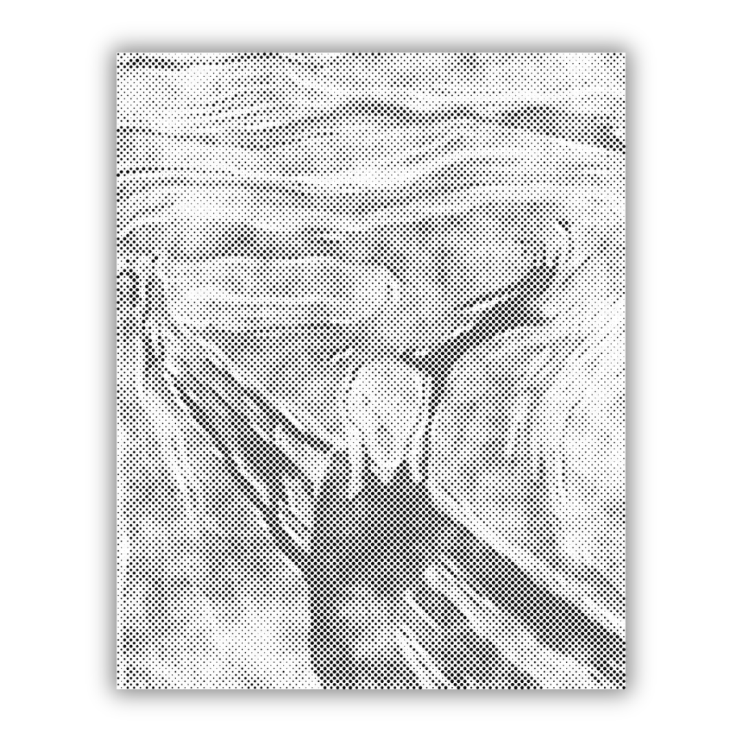 prickmålning Edvard Munch Skriet tavla