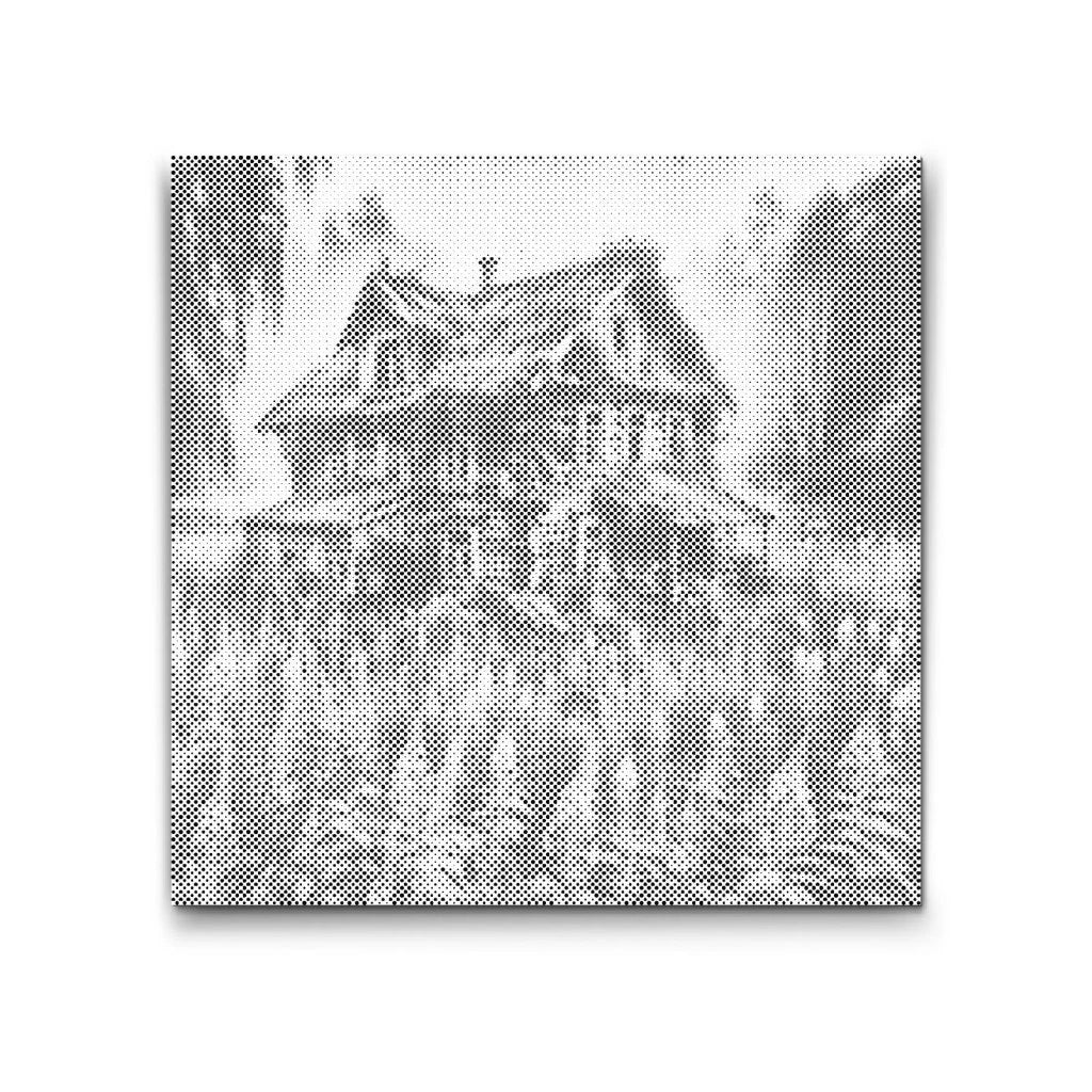 dot painting abandoned house